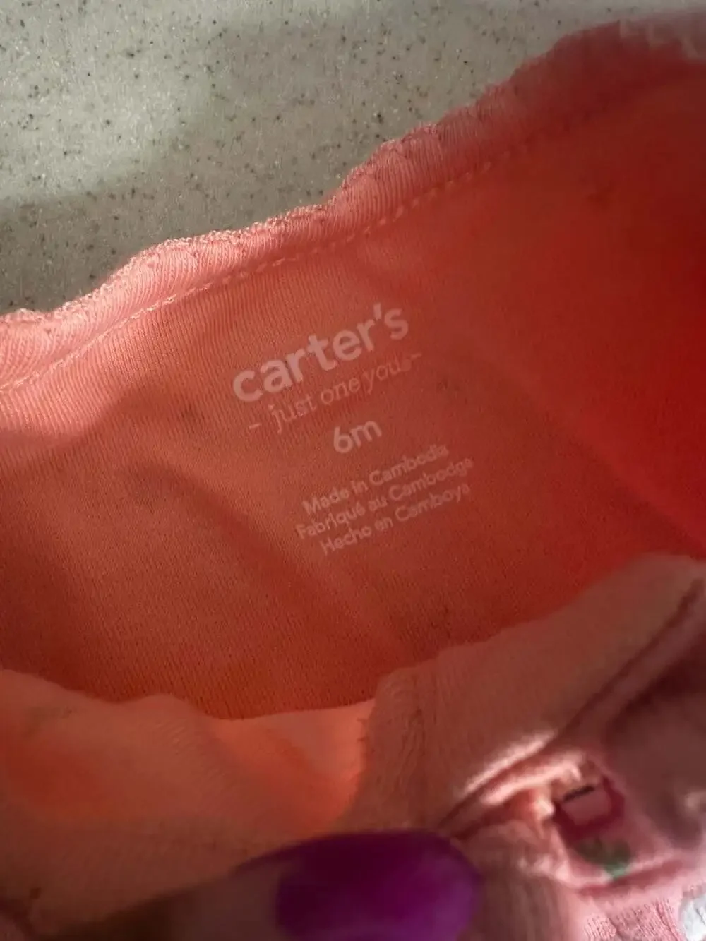 Carter's Just One You Baby Girl Floral Little Sister Zip-Up Sleeper 6 Months